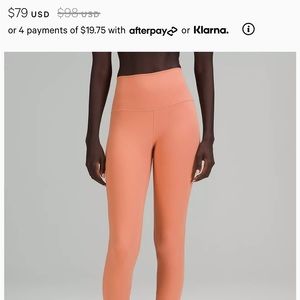 Lululemon Align high rise legging pant 28”